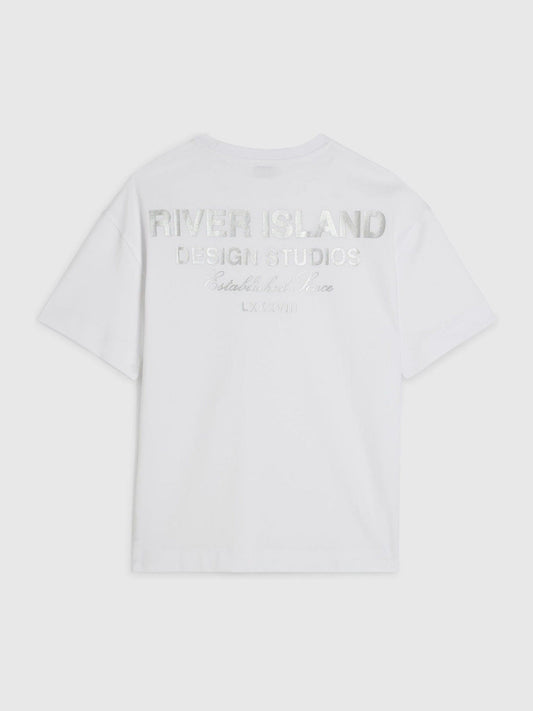 Dsiney Kidz - River Island White River Branded Boyfriend T-Shirt image 2