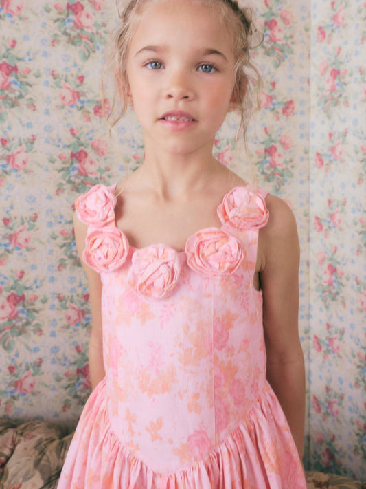 Dsiney Kidz - River Island Pink Corsage Floral Dress image 2