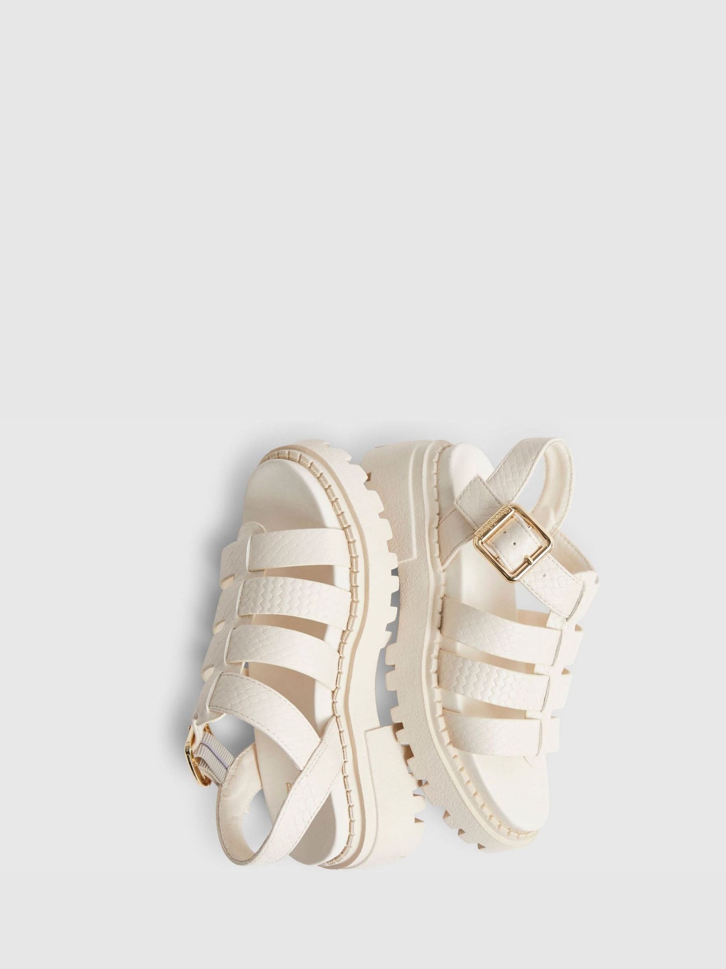 River Island Cream Gladiator Heeled Sandals image 5
