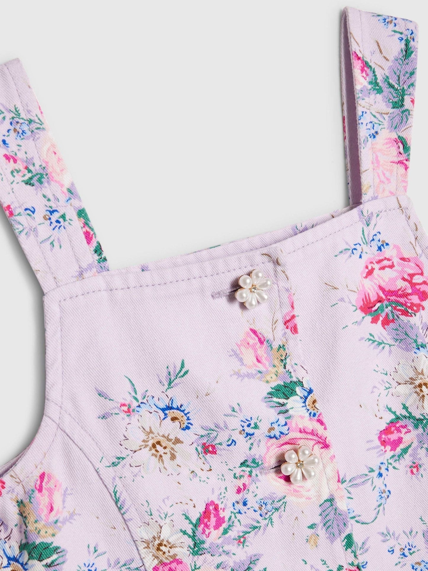 Dsiney Kidz - River Island Purple Cabbages & Roses Waistcoat & Skirt Set image 6