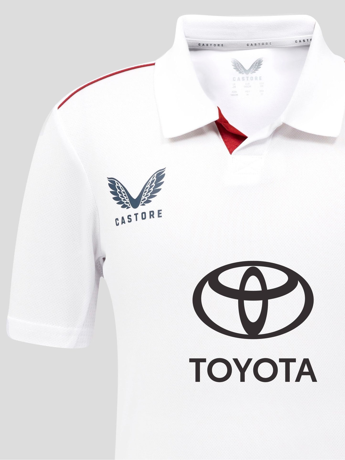 Castore White England Cricket Test Replica Ss Shirt image 4