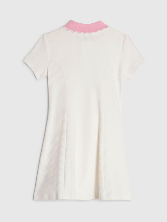 Dsiney Kidz - River Island Cream Rib Polo Dress image 2