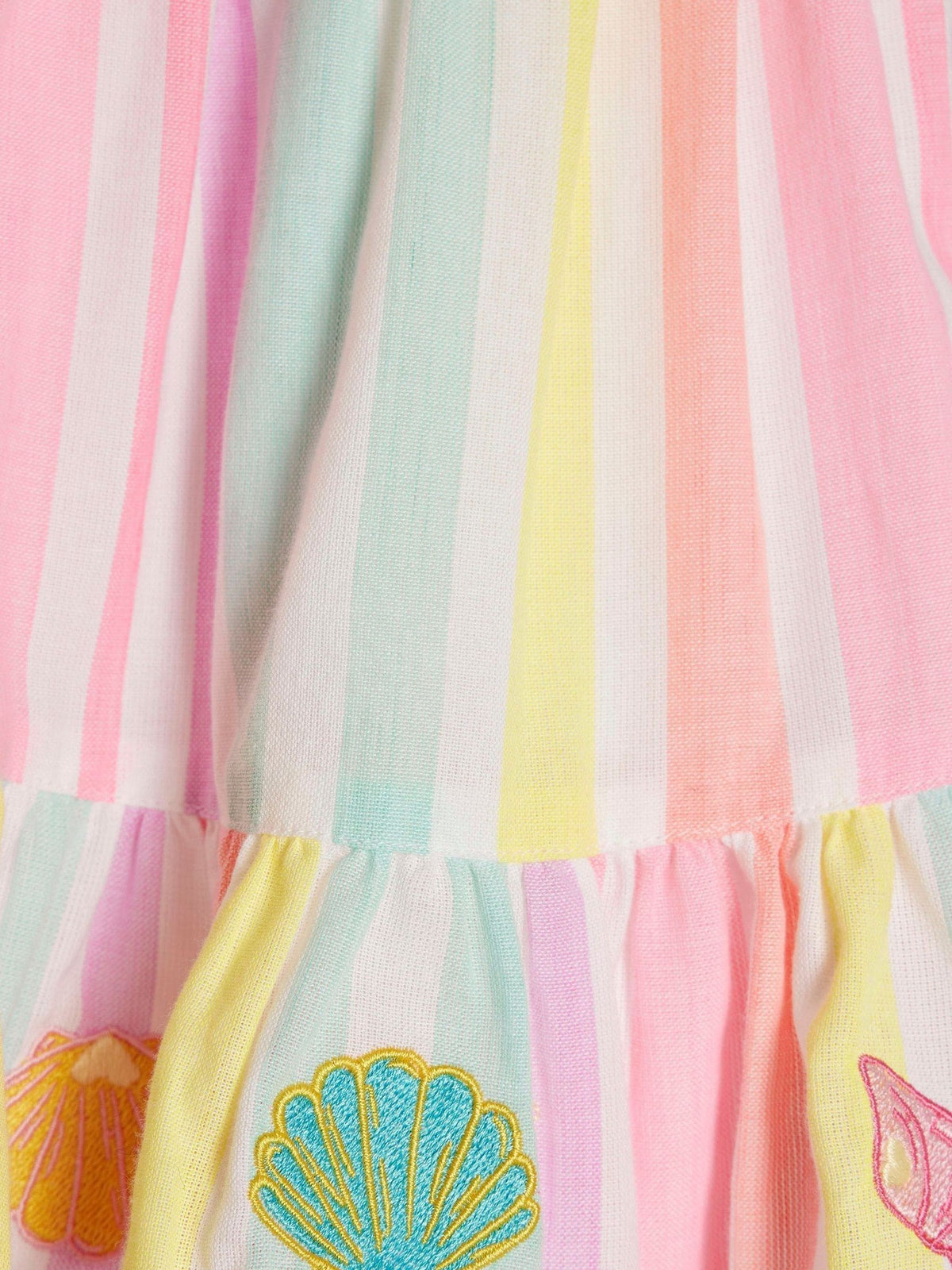Dsiney Kidz - River Island Pink Neon Stripe Bow Frill Dress image 4