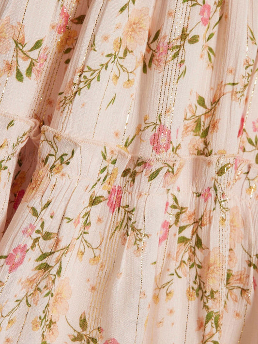 Dsiney Kidz - River Island Pink Floral Chiffon Charm Dress image 2