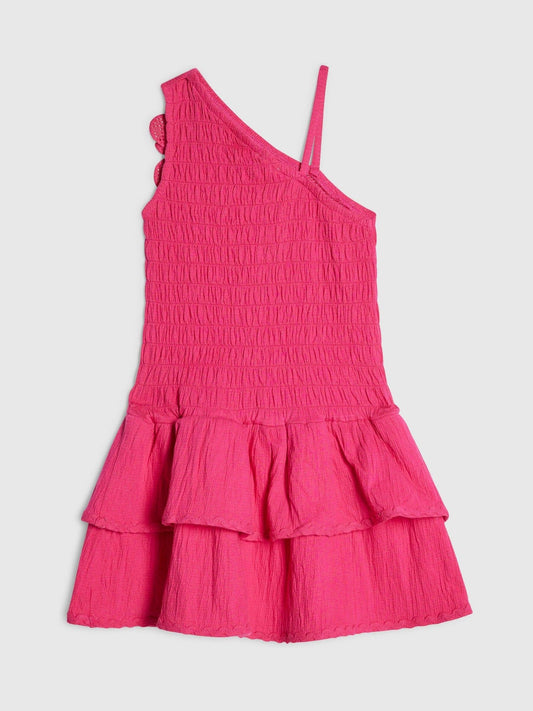 Dsiney Kidz - River Island Pink Asymmetric Crochet Flower Dress image 2
