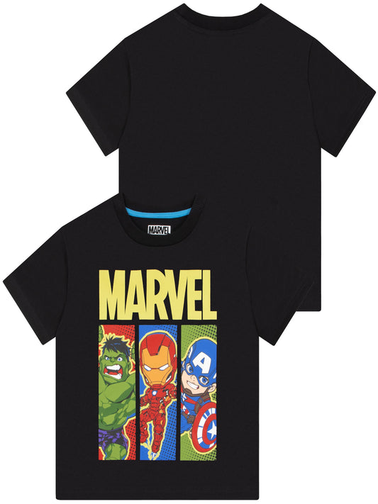 Character Blue Marvel Avengers Iron Man, Captain America And Hulk T-Shirts 3 Pack image 2