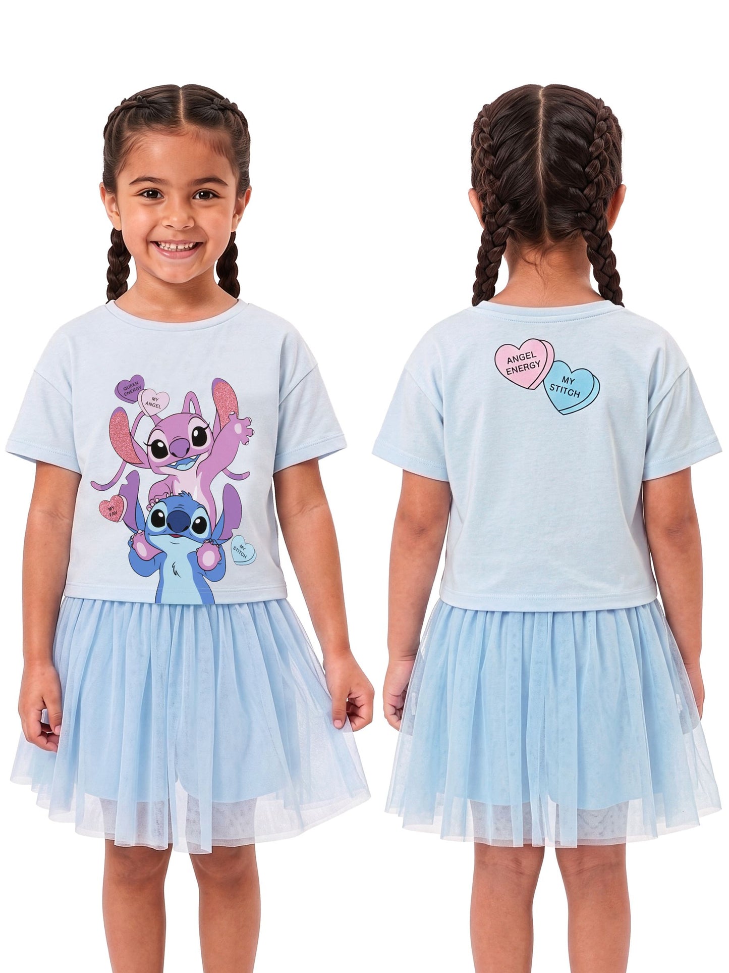 Character Blue Disney Lilo & Stitch T-Shirt And Skirt Set image 7