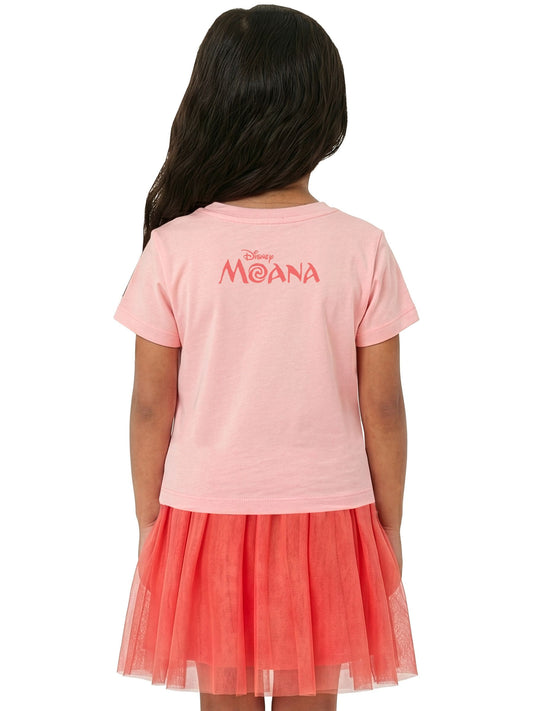 Dsiney Kidz - Character Pink Disney Moana T-Shirt And Skirt Set image 2