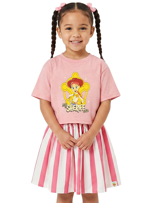 Dsiney Kidz - Character Pink Disney Toy Story T-Shirt And Skirt Set image 2