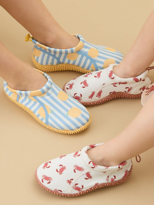 KIDLY by MORI Blue Quick Dry Swim Shoes With Grip Sole And Toggle Fastening image 2