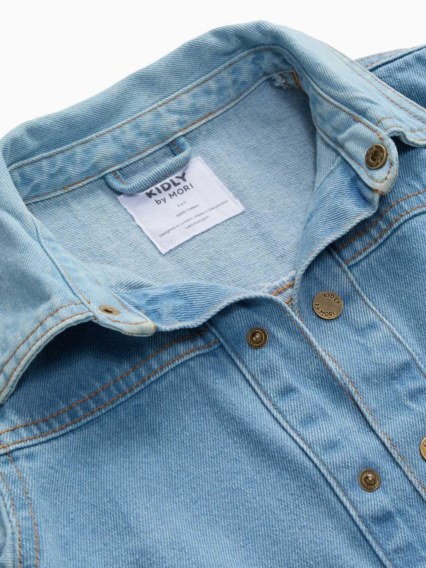 Dsiney Kidz - KIDLY by MORI Blue Soft Denim Shacket image 6