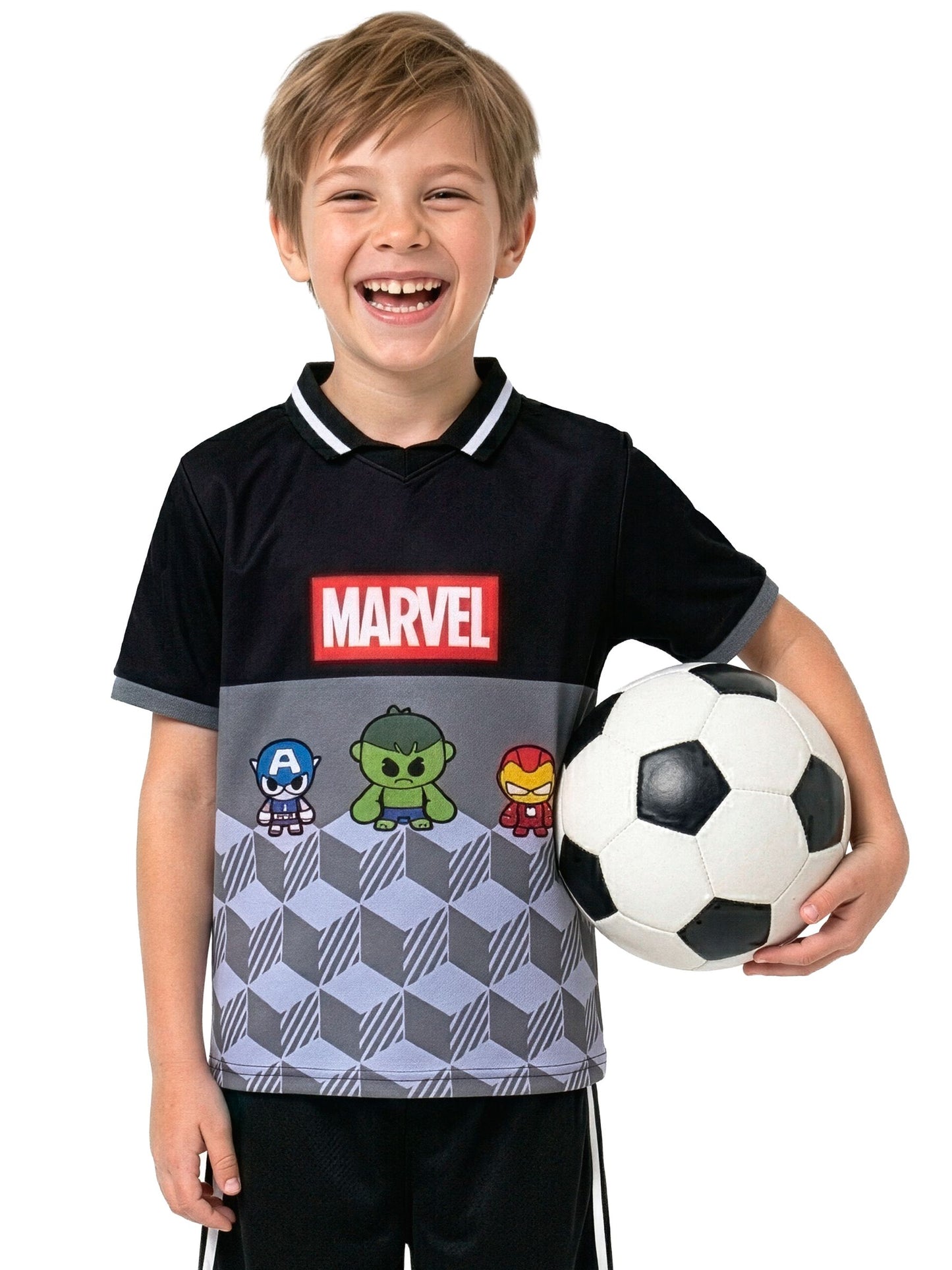 Dsiney Kidz - Character Grey Marvel Avengers Iron Captain America And Spider-Man Football Shirt image 10