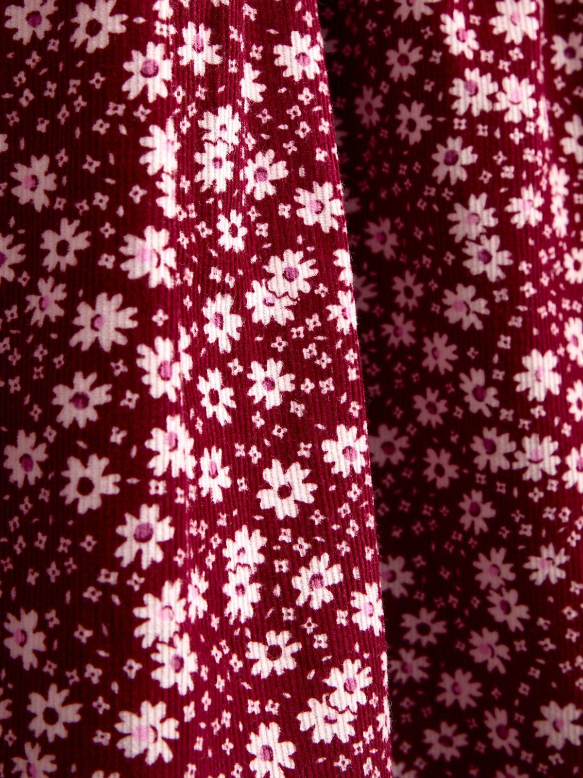 Dsiney Kidz - JoJo Maman Bébé Berry Red Floral Smocked Cord Dress image 4