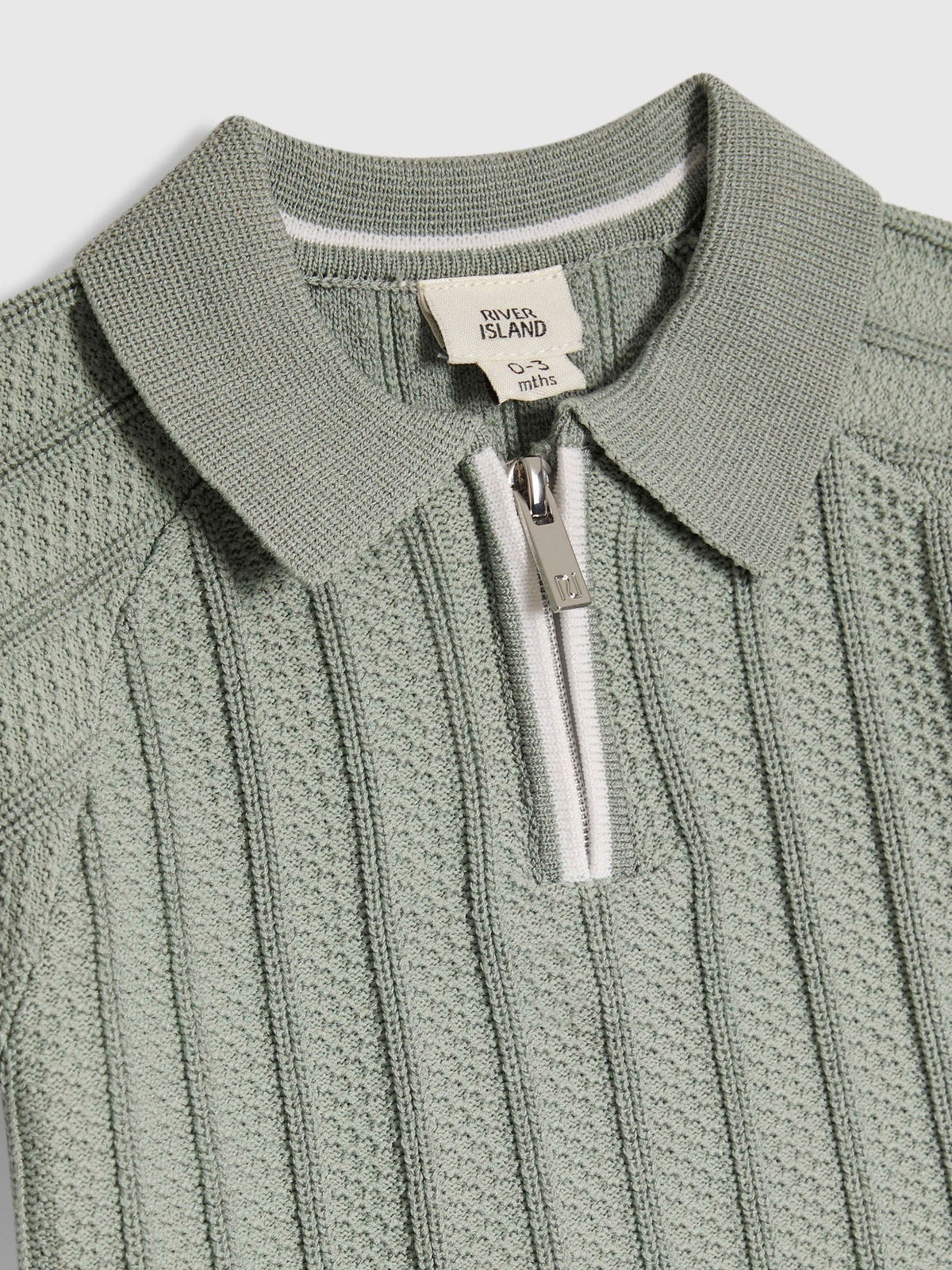Dsiney Kidz - River Island Green Knitted Polo Top & Short Set image 5