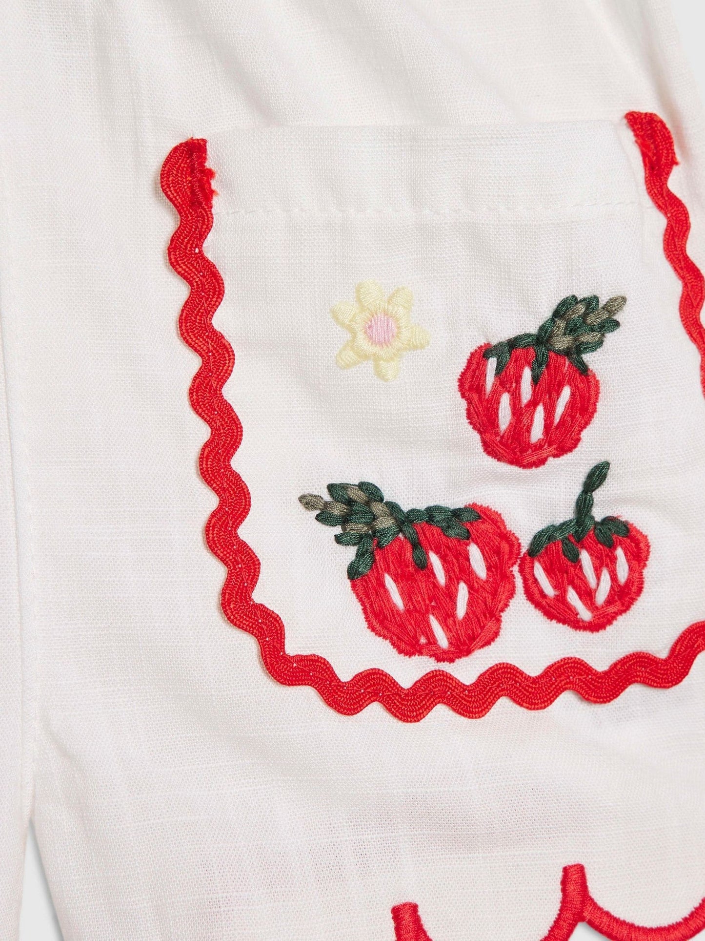 River Island White Strawberry Peplum Blouse & Short Set image 5