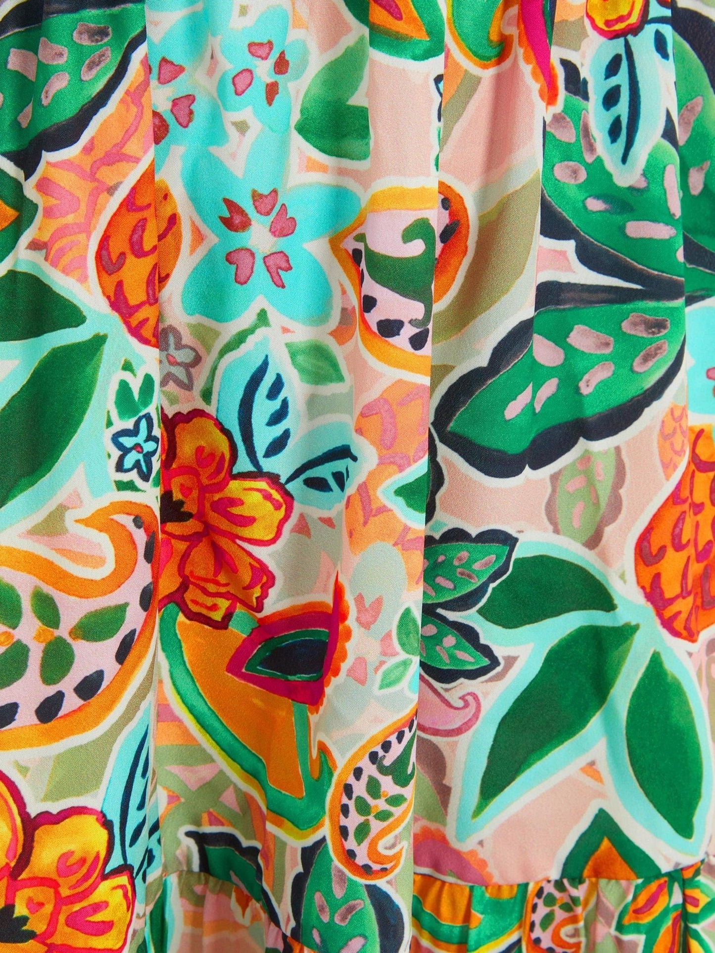 Dsiney Kidz - Monsoon Green Tropical Floral Frilly Dress image 3