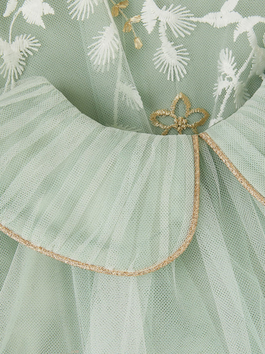 Dsiney Kidz - Monsoon Green Veronica Floral Tulle Party Dress image 2