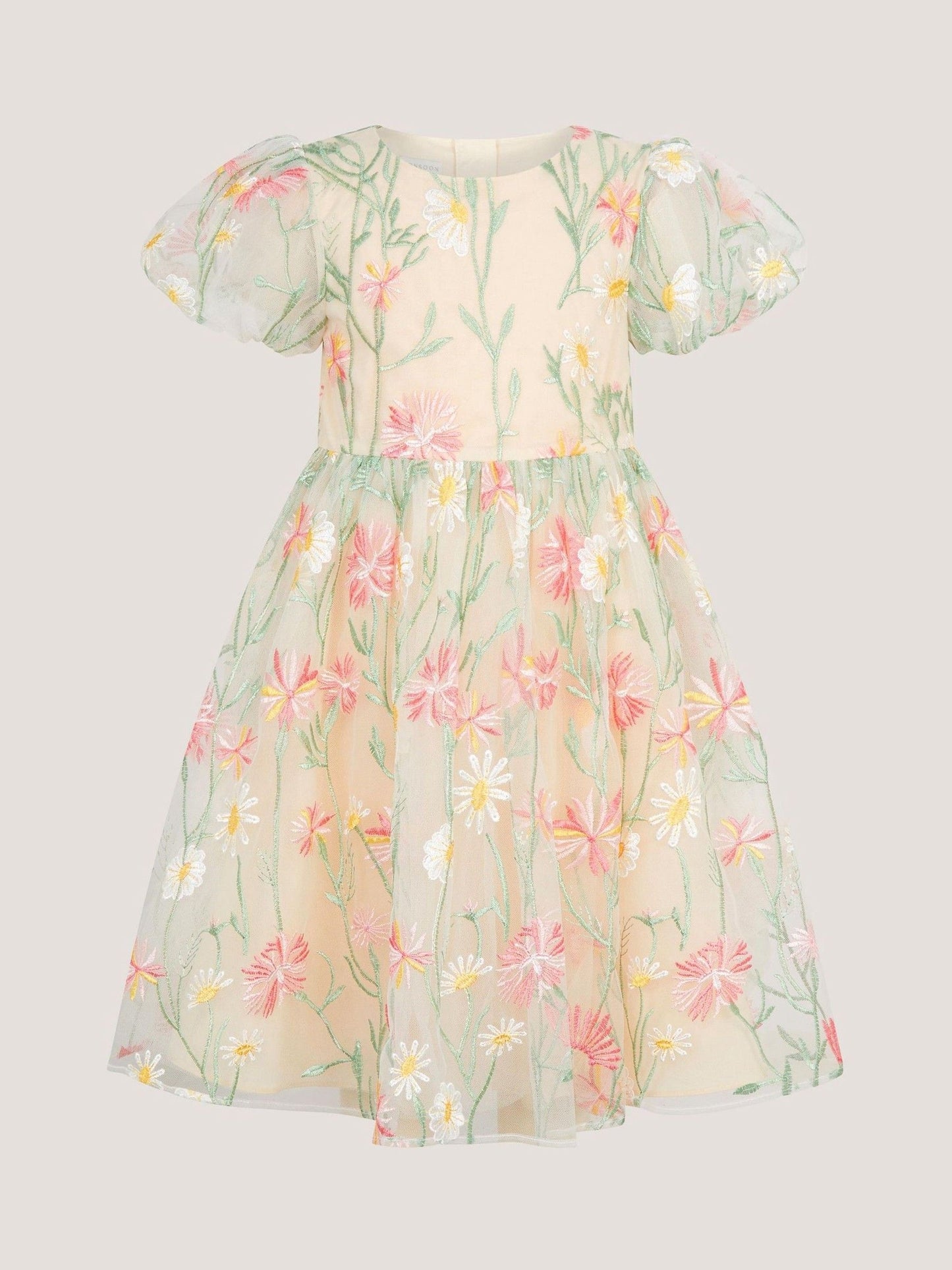 Monsoon Cream Celina Daisy Embroidered Party Dress image 3