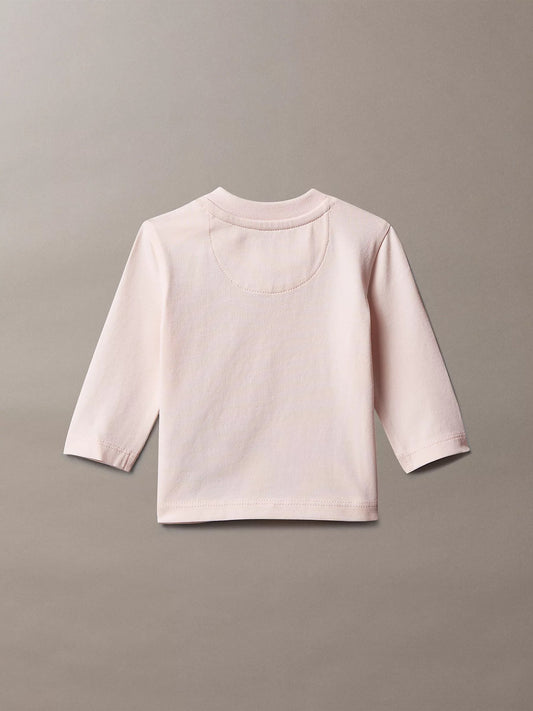 Calvin Klein Jeans Pink Newborn Long Sleeve Logo T-Shirt image 2