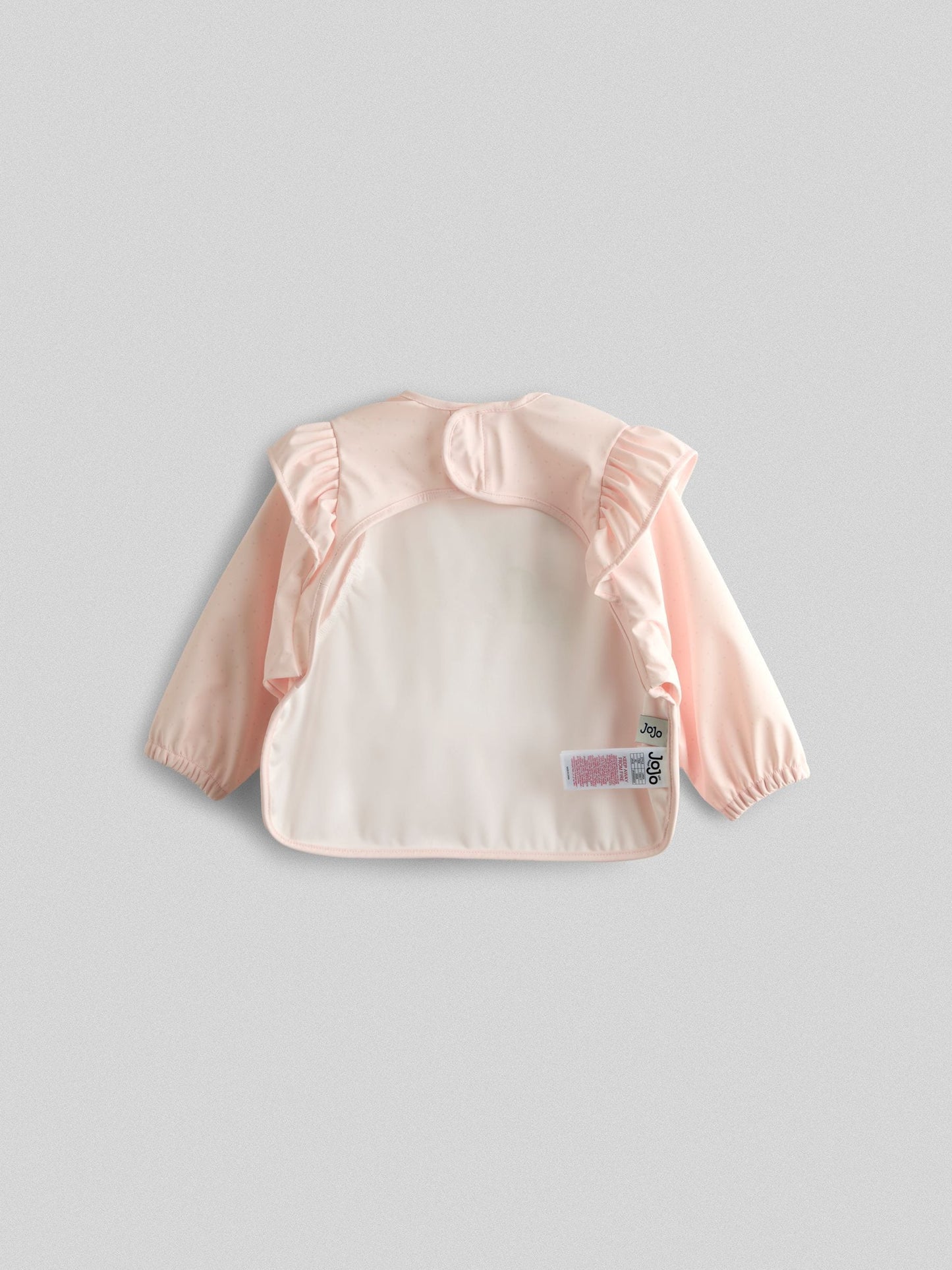JoJo Maman Bébé Pink Woodland Frill Sleeved Bib image 2