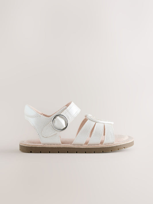Dsiney Kidz - White Wide Fit (G) Heart Occasion Sandals image 2