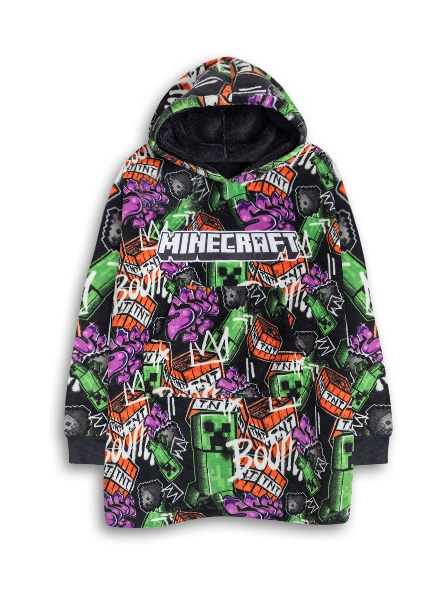 Dsiney Kidz - Vanilla Underground Black Minecraft Graffiti Blanket Hoodie image 1