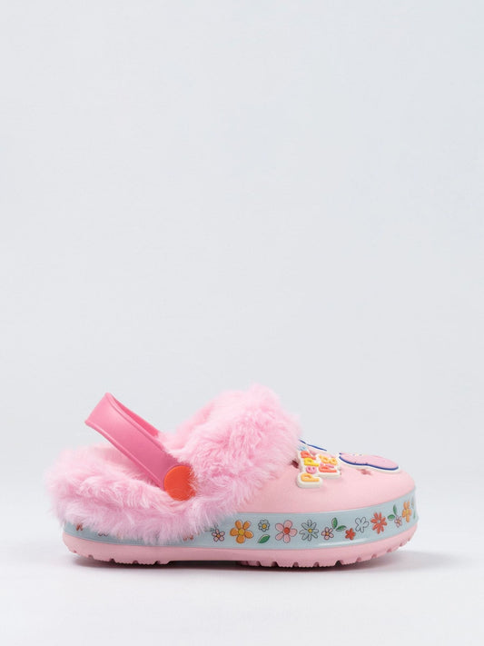 Vanilla Underground Pink Peppa Pig Flowers Fur Lined Clogs image 2