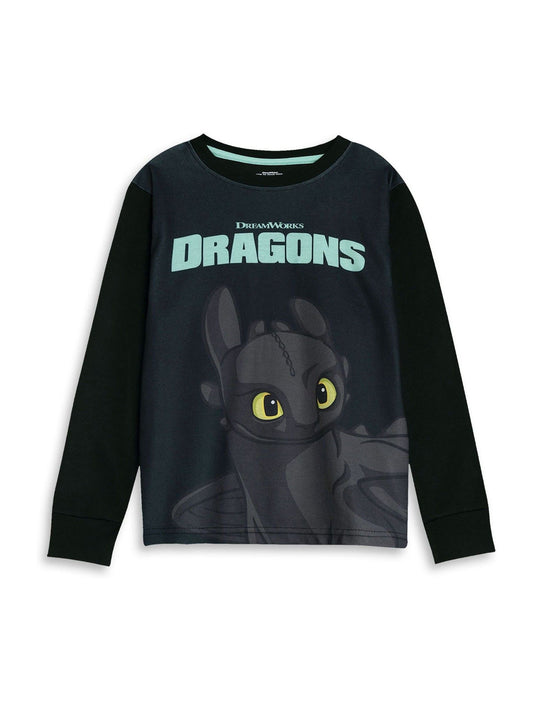 Vanilla Underground Black How to Train Your Dragon Toothless Long Sleeve Long Leg Pyjamas Set image 3