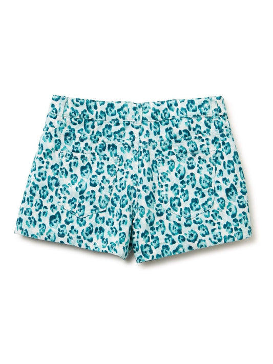 Dsiney Kidz - Benetton Blue Leopard Print Velvet Skort image 2