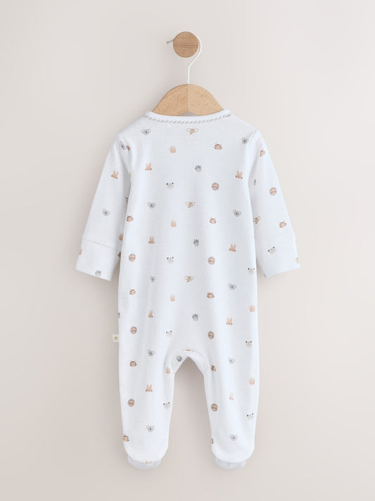 White Born in 2026 Baby Sleepsuit & Hat Set (0-9mths) Immediate