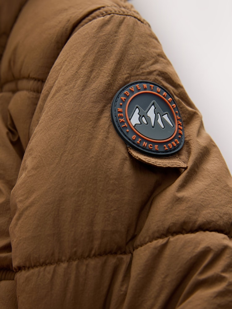 Brown Borg Lined Padded Shower Resistant Coat (3mths-7yrs)