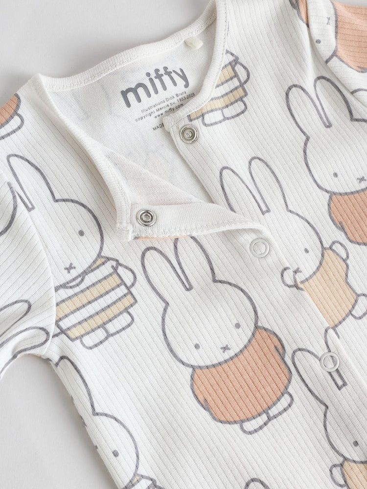 Neutral Miffy Baby Sleepsuits 3 Pack (0mths-2yrs)