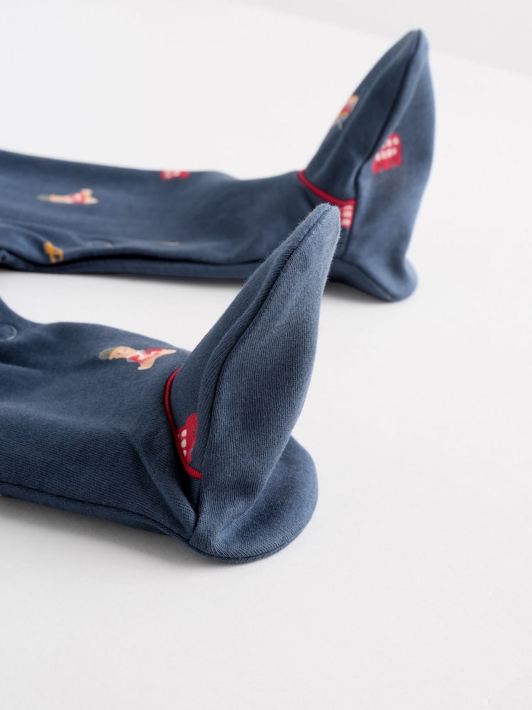 Red Bear Baby Sleepsuits 3 Pack (0-2yrs)