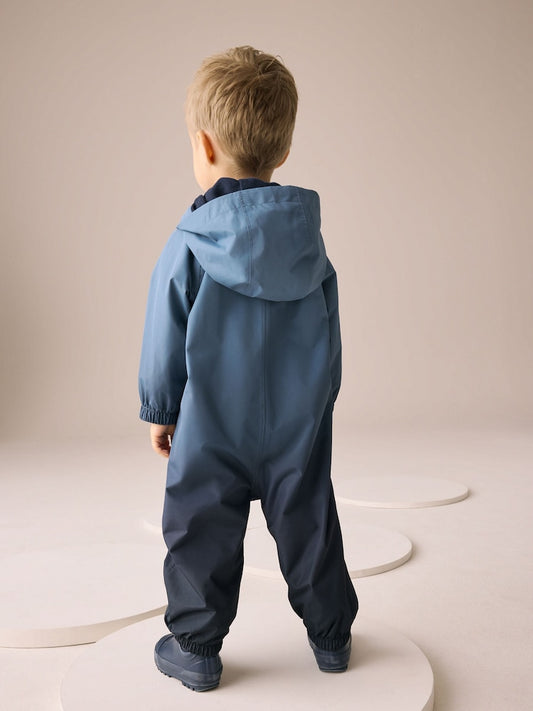 Blue Dip Dye Waterproof Fleece Lined Puddlesuit (3mths-7yrs)