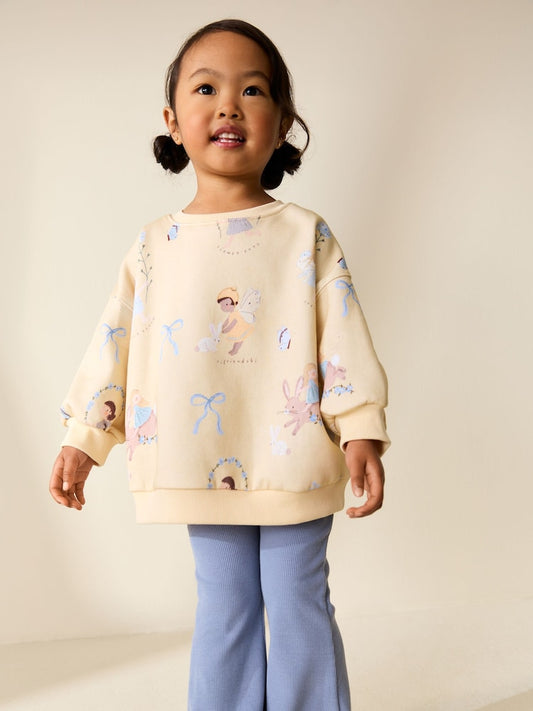 Yellow/Blue Fairy Sweatshirt & Flare Leggings Set (3mths-7yrs)