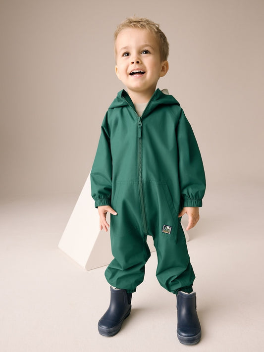 Green Crocodile Waterproof Fleece Lined Puddlesuit (3mths-7yrs)
