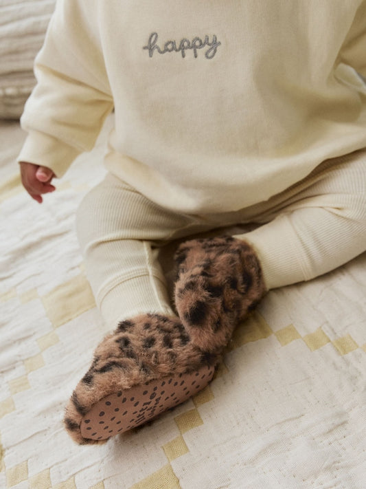 Animal Tan Brown Baby Cosy Touch Fasten Boots (0-18mths)