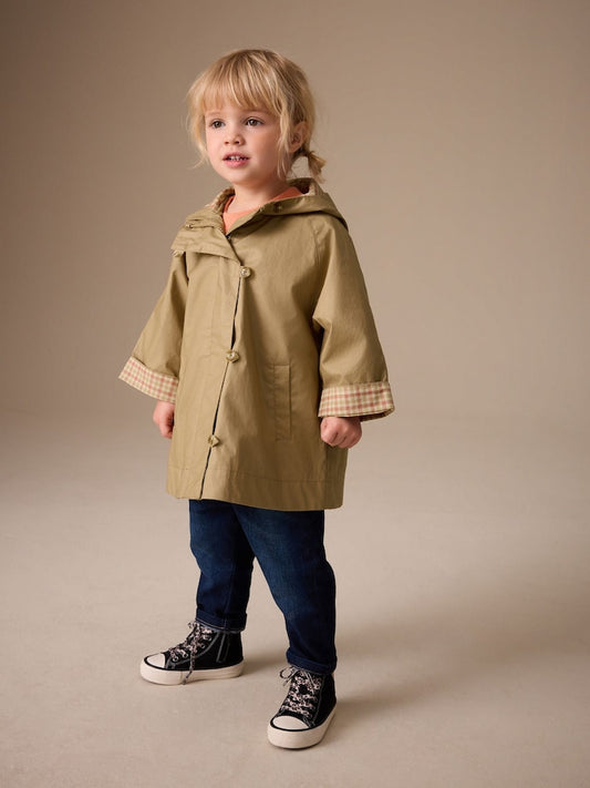 Stone Shower Resistant Hooded Trench Coat (3mths-7yrs)