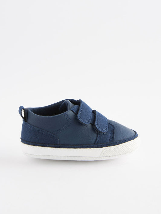 Navy Blue Two Strap Baby Trainers (0-24mths)