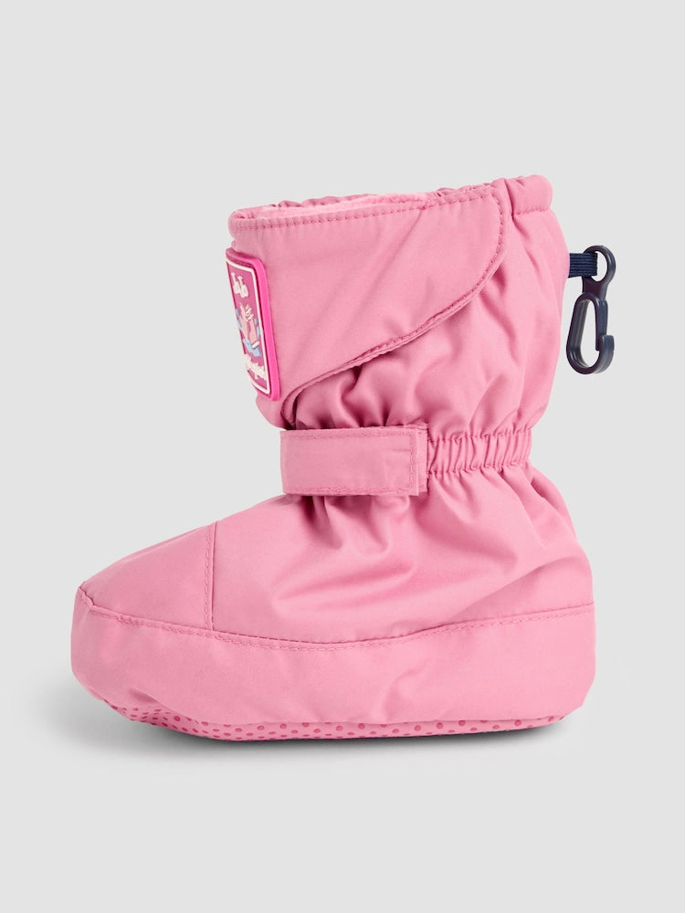 JoJo Maman Bébé Dusty Pink Fleece Lined Booties