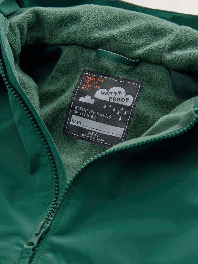 Green Crocodile Waterproof Fleece Lined Puddlesuit (3mths-7yrs)