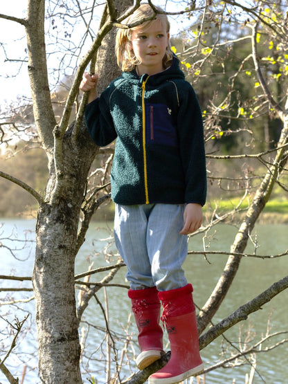 Dsiney Kidz - Muddy Puddles Green Borg Fleece Zip Jacket image 1