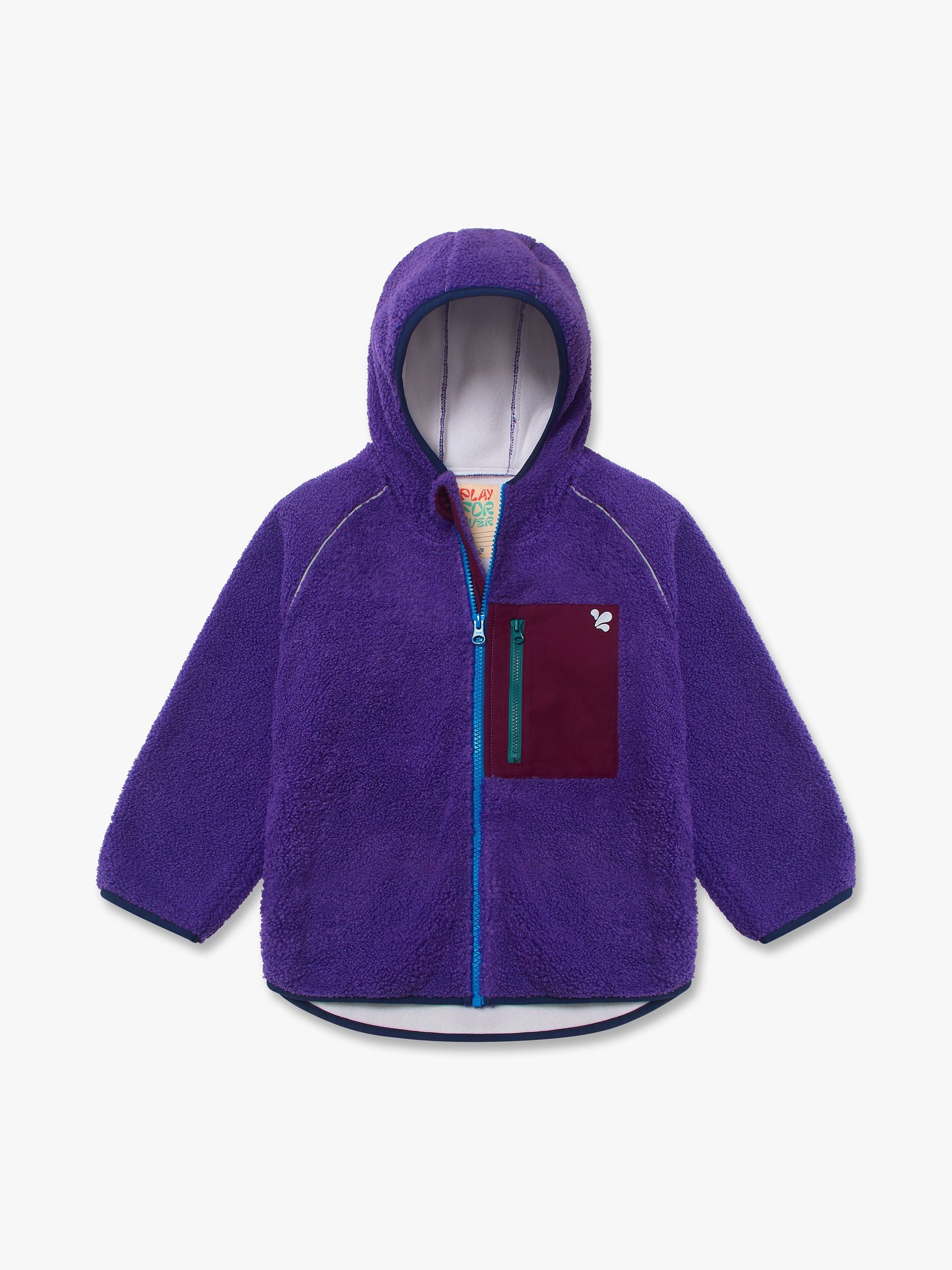 Dsiney Kidz - Muddy Puddles Purple Borg Fleece Zip Jacket image 3
