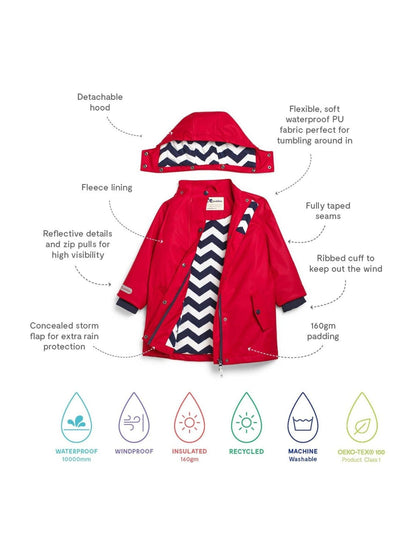Dsiney Kidz - Muddy Puddles Red Waterproof Insulated Puddleflex Jacket image 4