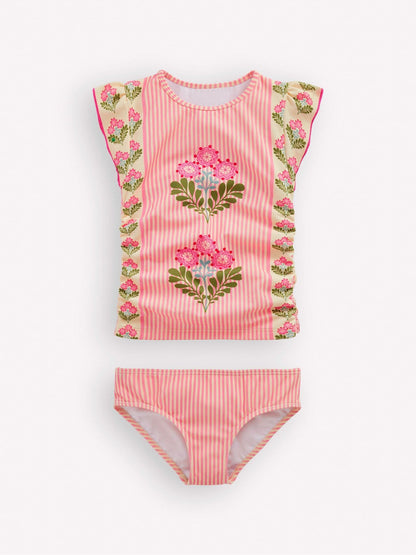 Boden Pink Ruched Tankini Set image 1