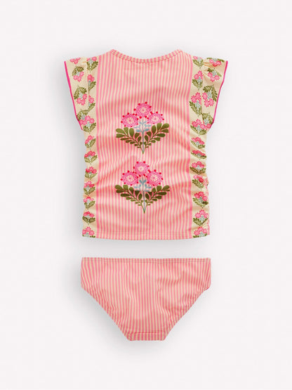 Boden Pink Ruched Tankini Set image 2