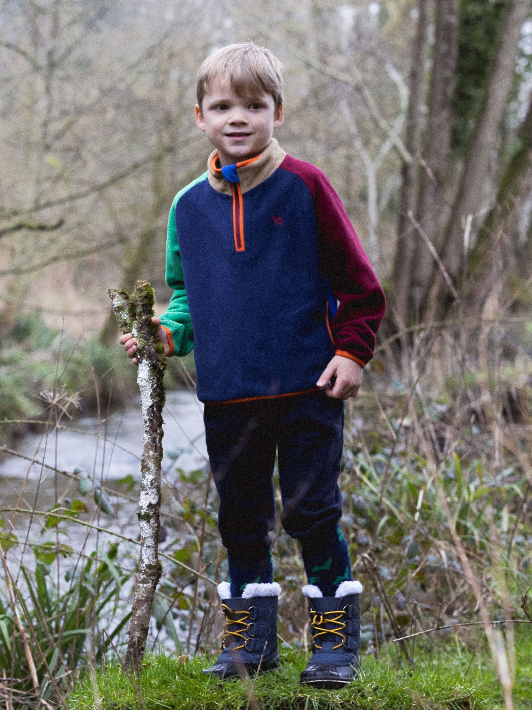 Dsiney Kidz - Muddy Puddles Blue Half Zip Polar Fleece image 1