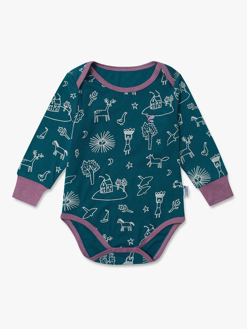 Dsiney Kidz - Muddy Puddles Green Thermal Baselayer Babygrow image 1