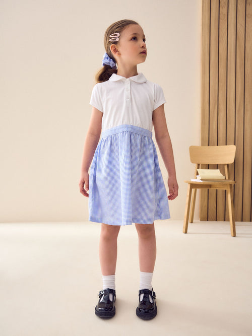 Blue Gingham School Skirt Dress (3-14yrs) image 1