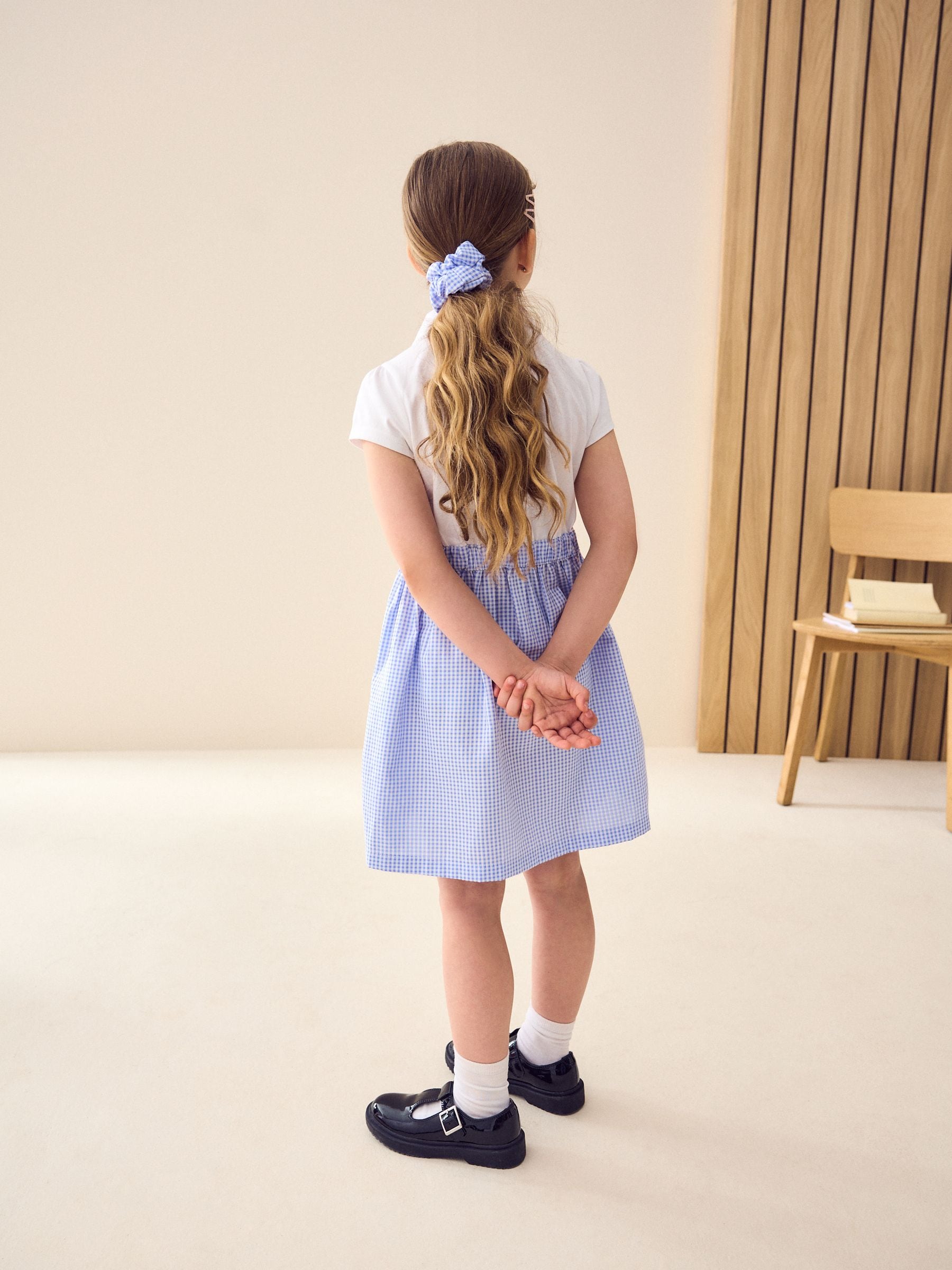 Blue Gingham School Skirt Dress (3-14yrs) image 3